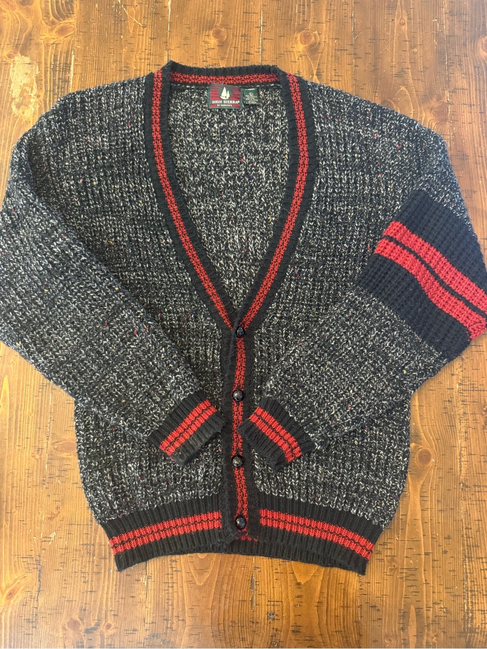 Vintage 90s High Sierra Chunky Knit Cardigan Oversized Women's Grandpa Sweater